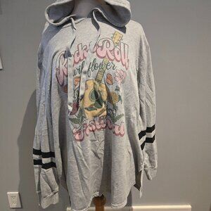 Mad Engine Rock & Roll Wildflower Festival Hoodie | Size 3XL | Heather Gray